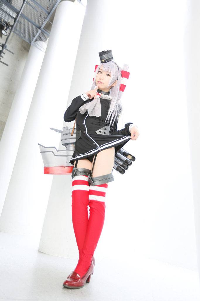 Cosplay福利/舰娘福利舰队Collection天津风巨乳美女Cosplay套图