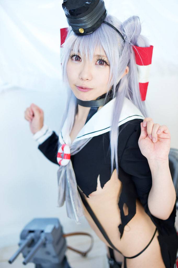 Cosplay福利/舰娘福利舰队Collection天津风巨乳美女Cosplay套图