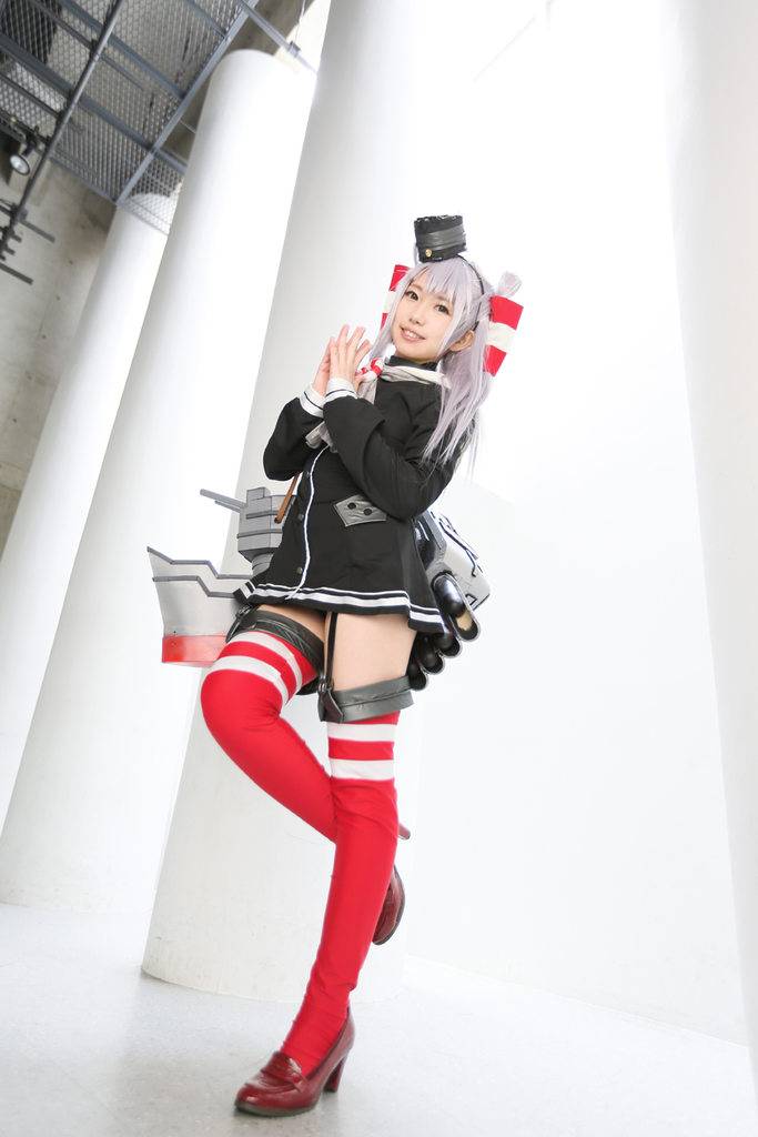 Cosplay福利/舰娘福利舰队Collection天津风巨乳美女Cosplay套图