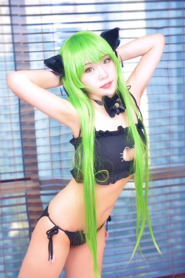 Cosplay福利/CodeGeass反叛的鲁路修CC同人猫咪内衣cosplay福利