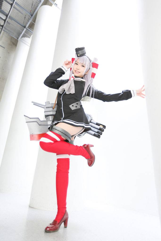 Cosplay福利/舰娘福利舰队Collection天津风巨乳美女Cosplay套图