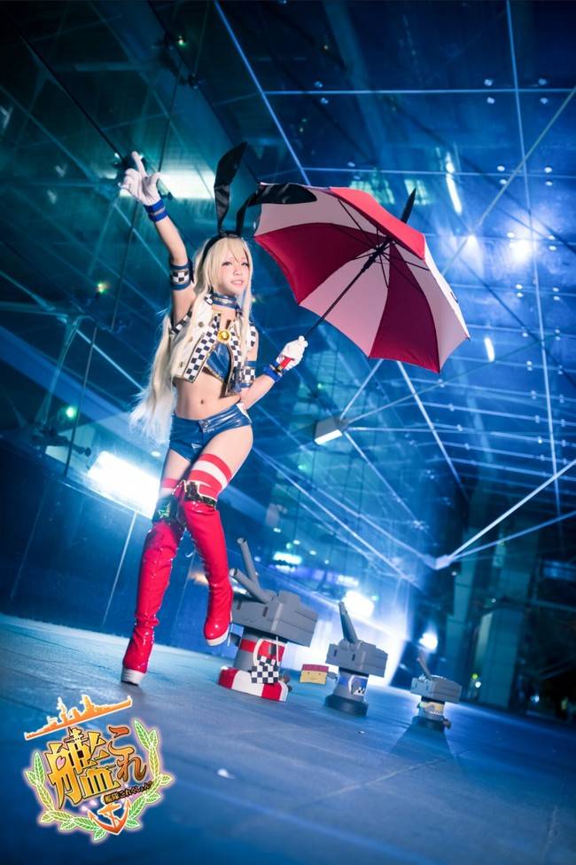 Cosplay福利/舰队Collection岛风美女cosplay福利身材火辣
