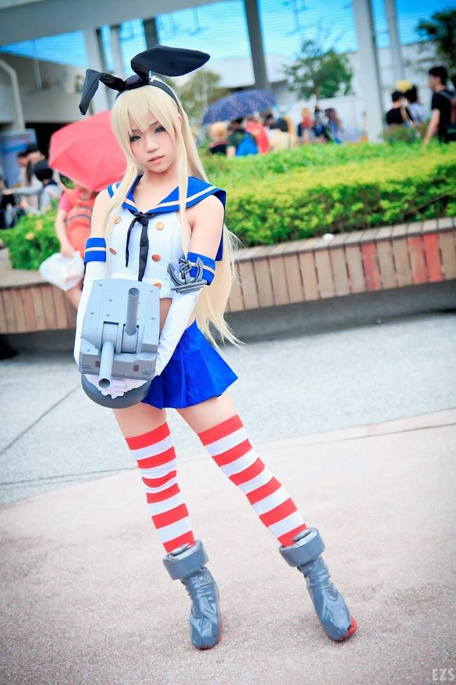 Cosplay福利/舰队Collection岛风美女cosplay福利身材火辣
