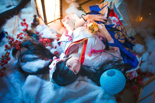 Cosplay福利/阴阳师手游 雪女美腿白丝私房cosplay福利