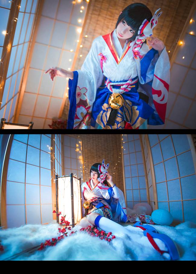 Cosplay福利/阴阳师手游 雪女美腿白丝私房cosplay福利