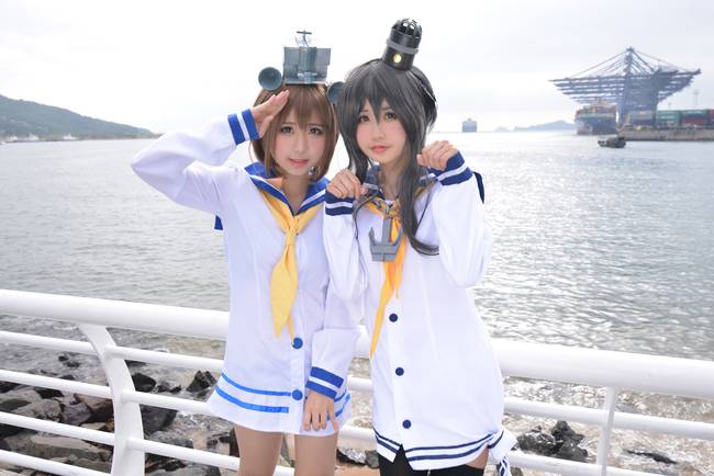 Cosplay福利/舰队Collection时津风 萝莉水手服黑丝cosplay福利