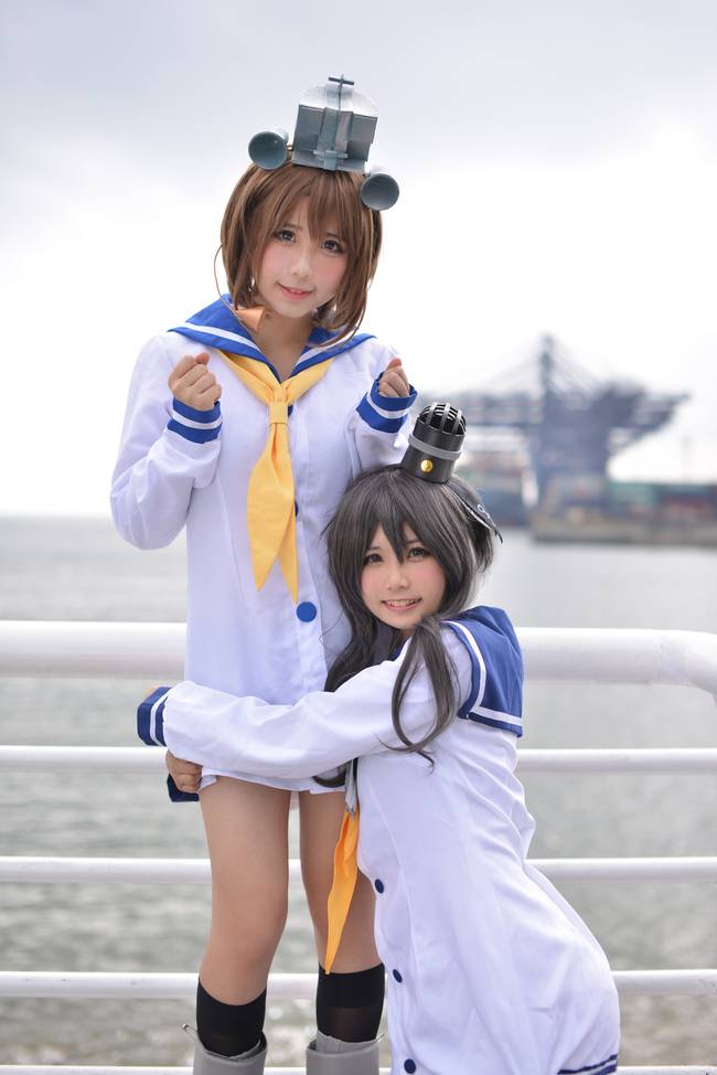 Cosplay福利/舰队Collection时津风 萝莉水手服黑丝cosplay福利