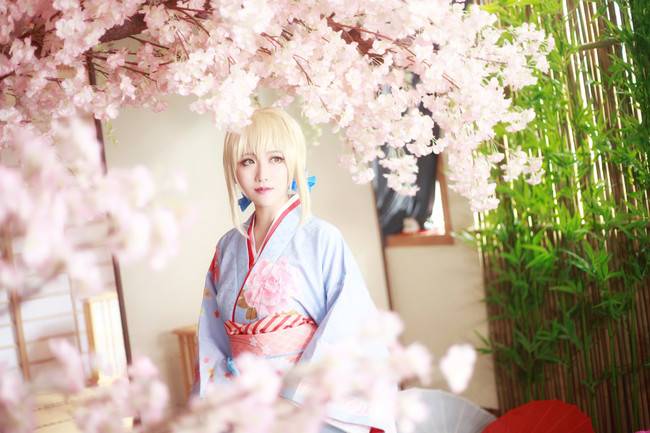 Cosplay福利/saber 晴着和服ver.
