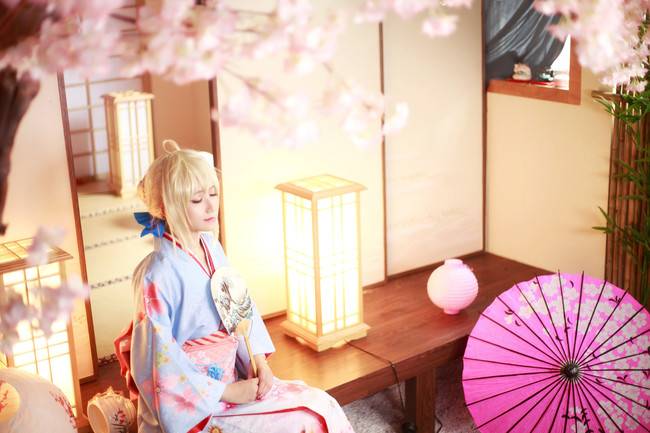 Cosplay福利/saber 晴着和服ver.