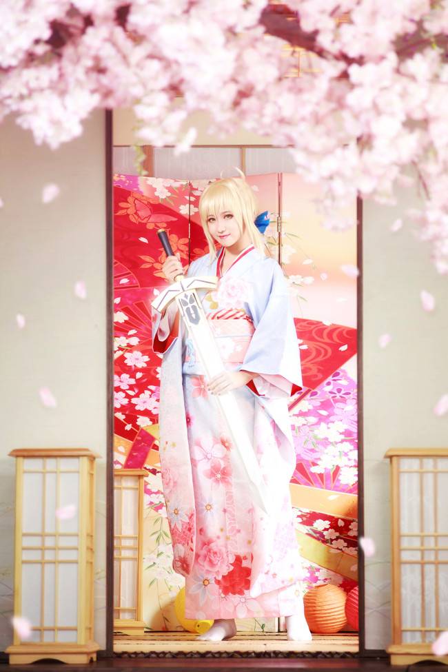 Cosplay福利/saber 晴着和服ver.