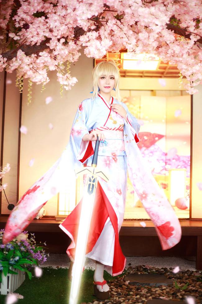 Cosplay福利/saber 晴着和服ver.