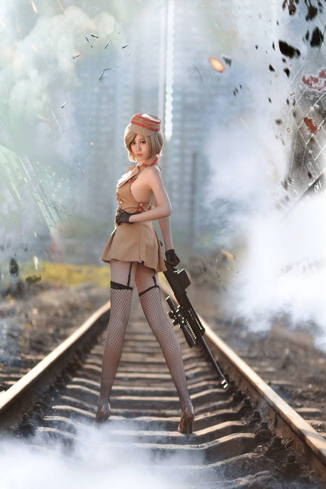 Cosplay福利/穿越火线灵狐者美女cosplay 黑网袜