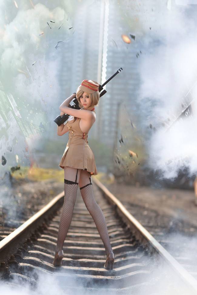 Cosplay福利/穿越火线灵狐者美女cosplay 黑网袜