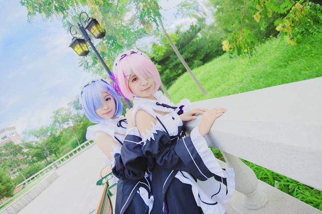 Cosplay福利/Re从零开始的异世界生活蕾姆拉姆女仆白丝cos福利