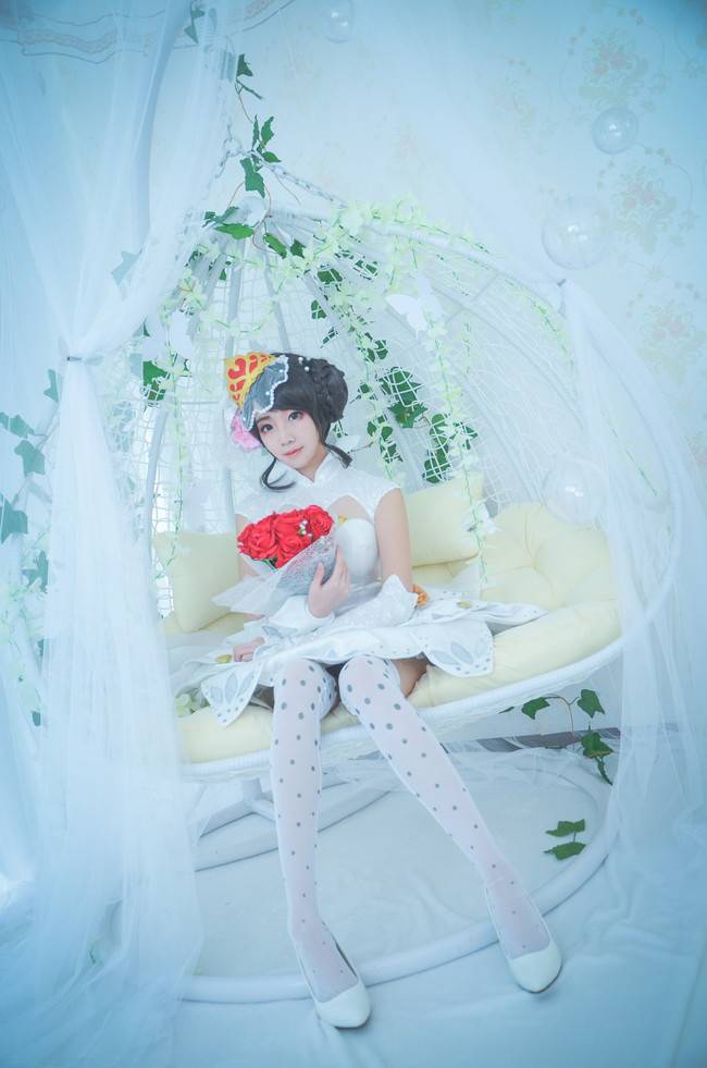 Cosplay福利/小乔纯白花嫁