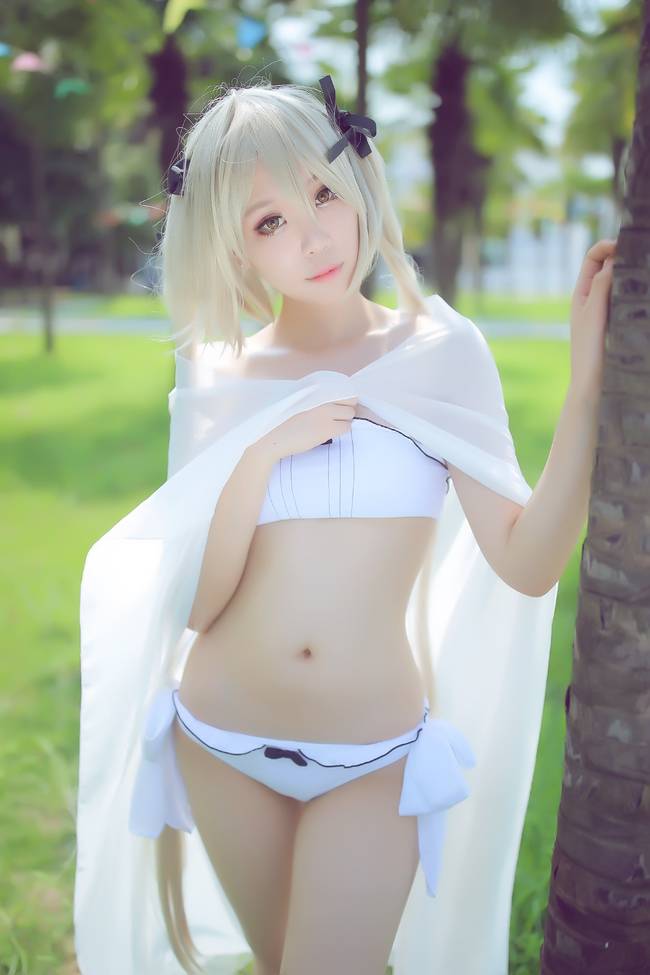 Cosplay福利/缘之空春日野穹 清纯美女泳装cosplay福利
