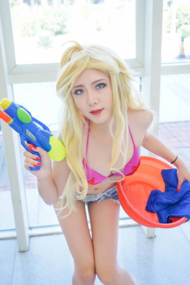 Cosplay福利/吊带袜天使Panty美女泳装性感cosplay福利