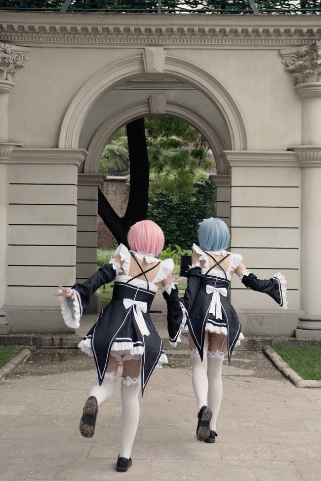 Cosplay福利/拉姆蕾姆萝莉 日本白丝女仆cosplay福利