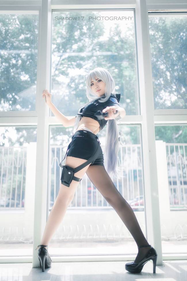 Cosplay福利/VOCALOID 弱音性感女警cos制服美腿