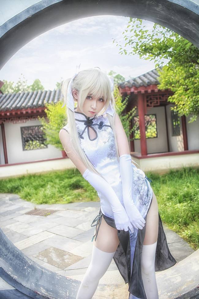 Cosplay福利/缘之空春日野穹 旗袍白丝cosplay美女福利