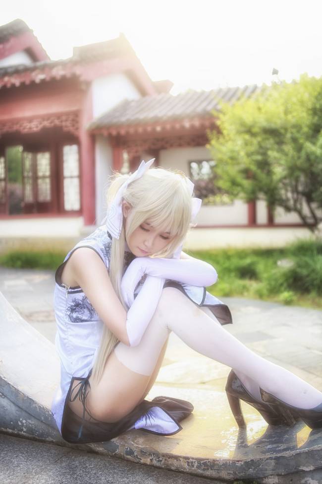 Cosplay福利/缘之空春日野穹 旗袍白丝cosplay美女福利