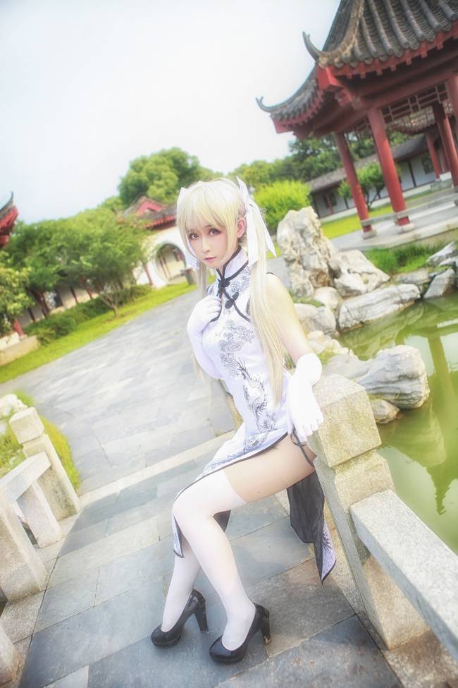 Cosplay福利/缘之空春日野穹 旗袍白丝cosplay美女福利