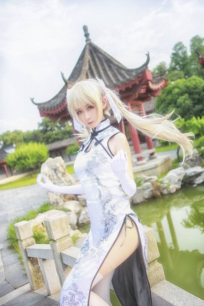 Cosplay福利/缘之空春日野穹 旗袍白丝cosplay美女福利