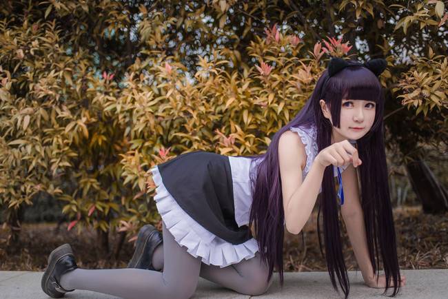 Cosplay福利/黑猫日常 性感灰丝美腿