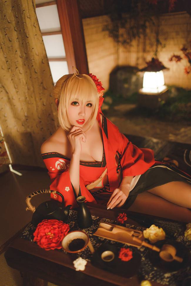Cosplay福利/ :｡Fate｡: 系列 尼禄 插画版和服