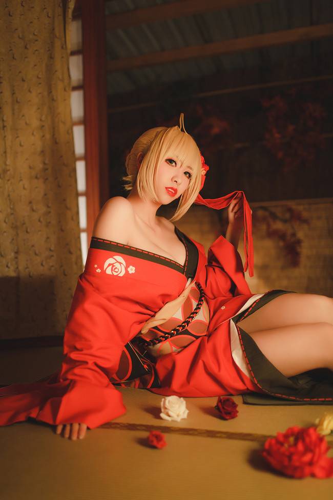 Cosplay福利/ :｡Fate｡: 系列 尼禄 插画版和服