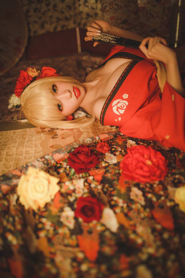 Cosplay福利/ :｡Fate｡: 系列 尼禄 插画版和服