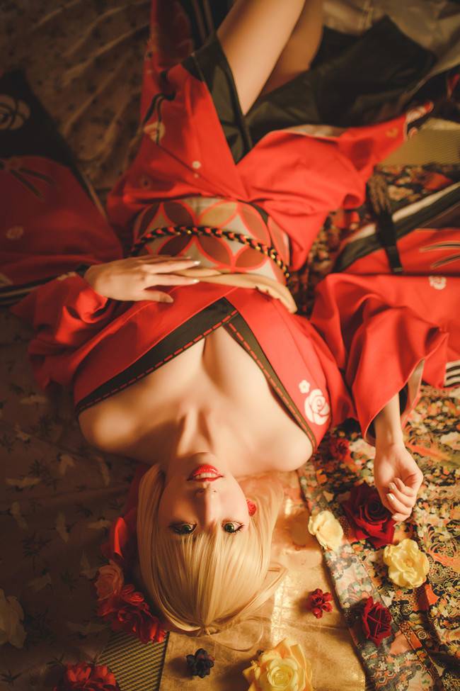 Cosplay福利/ :｡Fate｡: 系列 尼禄 插画版和服