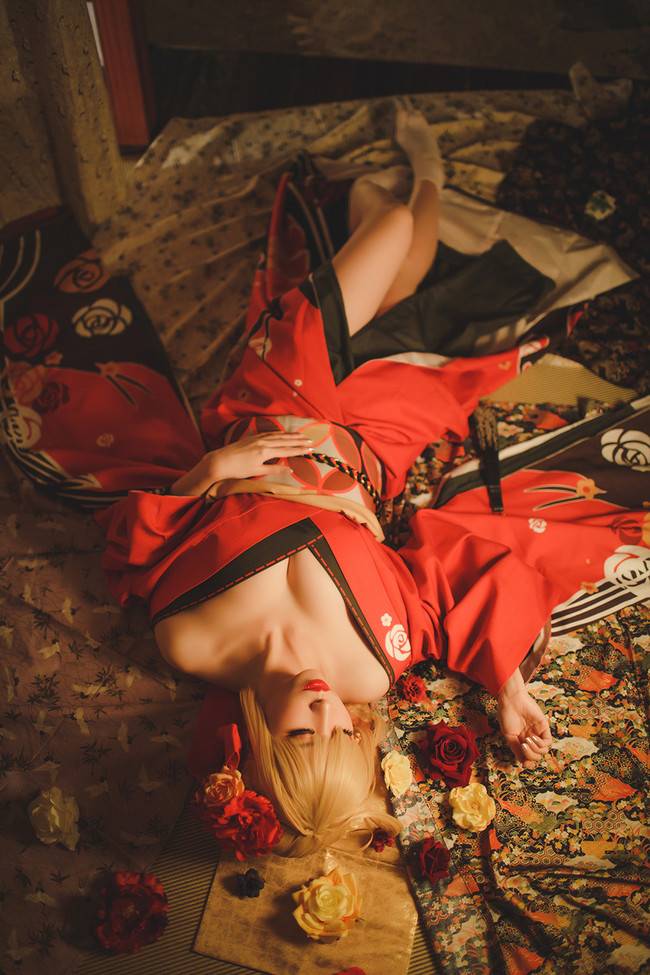 Cosplay福利/ :｡Fate｡: 系列 尼禄 插画版和服