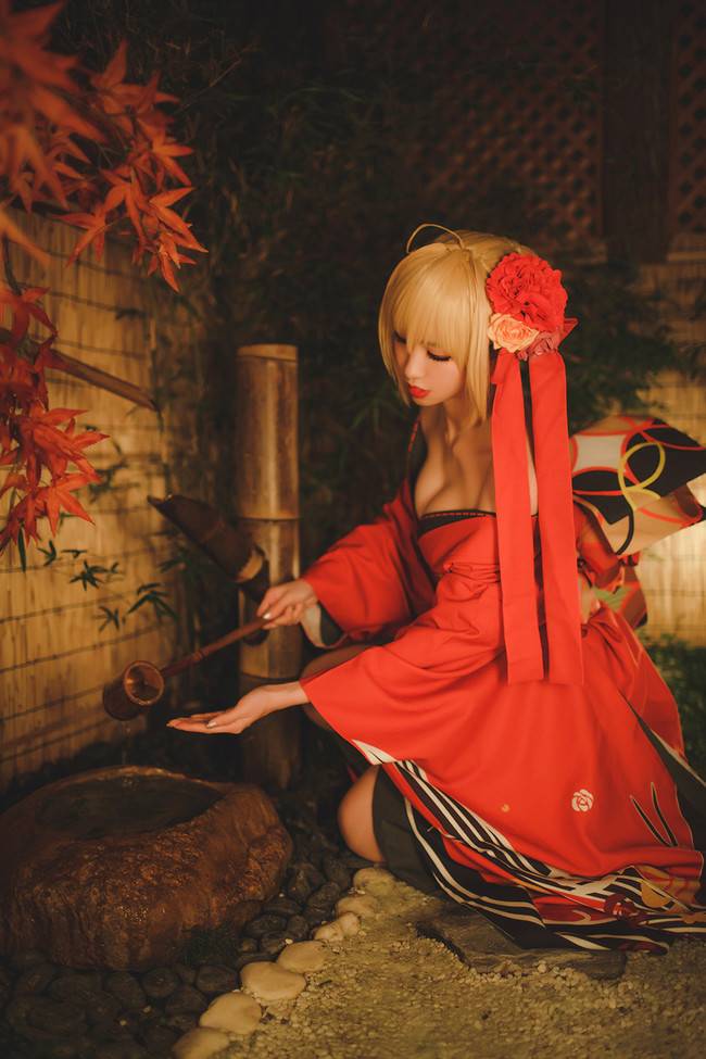 Cosplay福利/ :｡Fate｡: 系列 尼禄 插画版和服