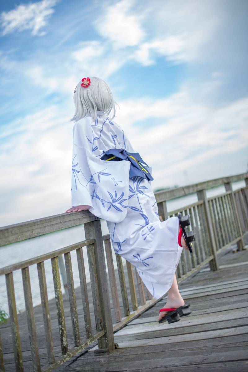 Cosplay福利/COS正片——舰娘滨风浴衣cosplay图片
