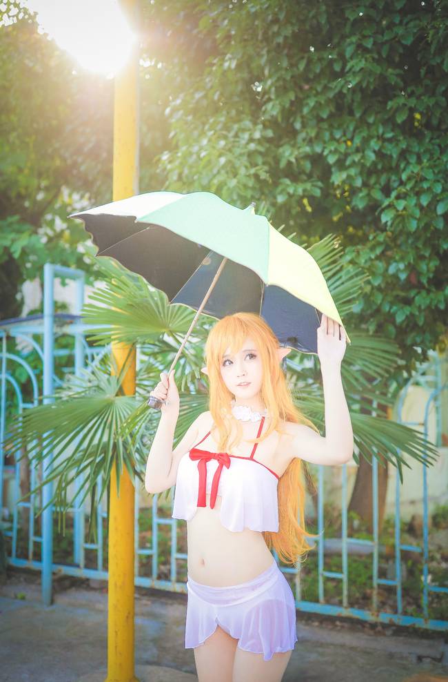 Cosplay福利/刀剑神域亚丝娜 性感美女泳装cosplay福利
