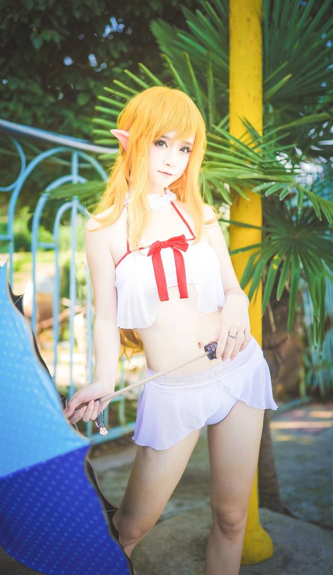 Cosplay福利/刀剑神域亚丝娜 性感美女泳装cosplay福利