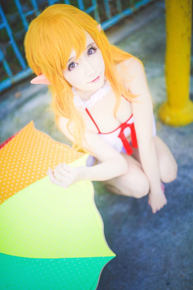 Cosplay福利/刀剑神域亚丝娜 性感美女泳装cosplay福利