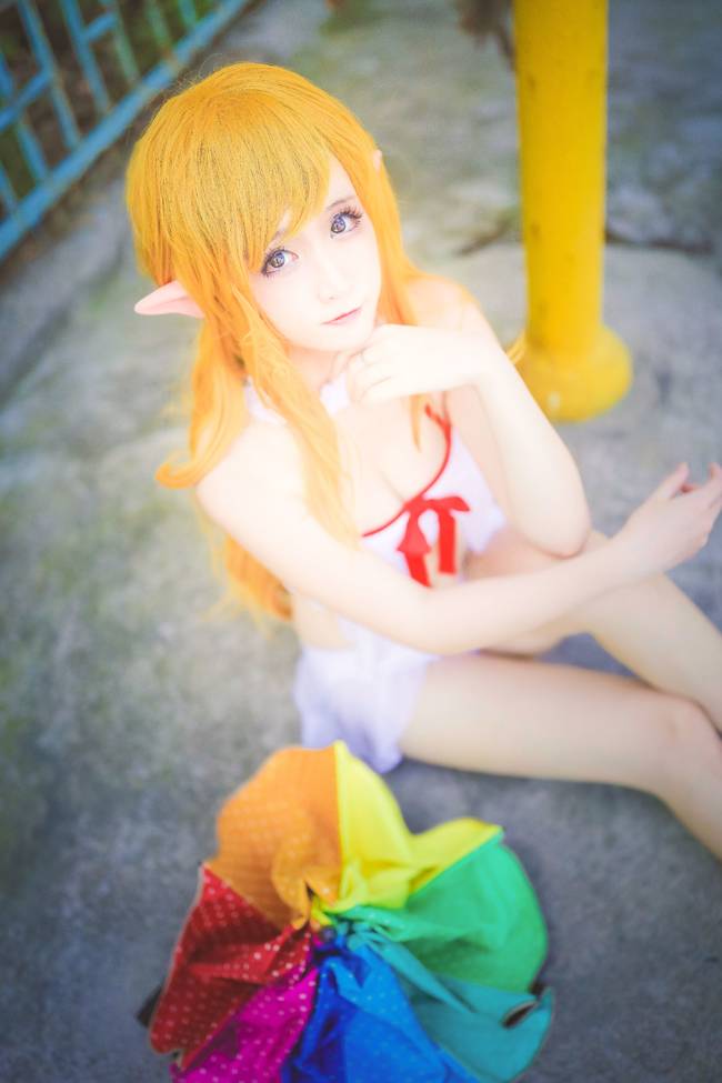 Cosplay福利/刀剑神域亚丝娜 性感美女泳装cosplay福利