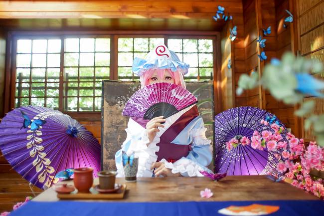 Cosplay福利/东方Project西行寺幽幽子 萝莉巨乳美腿cosplay福利