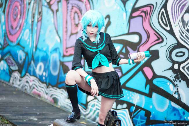 Cosplay福利/刀剑神域 朝田诗乃 萝莉和服少女 cosplay福利