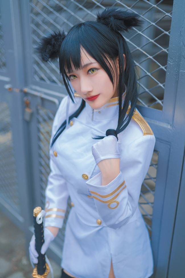 Cosplay福利/吊带袜黑丝绝对领域肉感少女 碧蓝航线 爱宕COSPLAY cn:婪夜