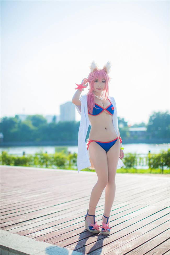 Cosplay福利/泳装少女 Fate/Grand Order玉藻前COSPLAY cn:吖静sizu222