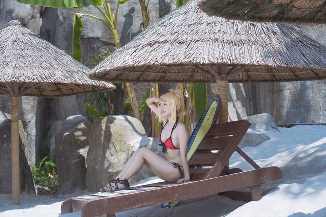 Cosplay福利/莫德雷德 阿尔托利亚·潘德拉贡 cosplay两个泳装小姐姐