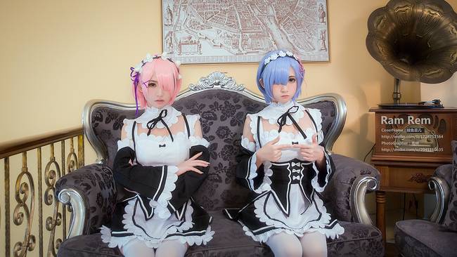 Cosplay福利/Re从零开始的异世界生活 蕾姆 拉姆 萝莉白丝cosplay福利