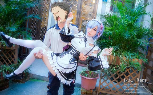 Cosplay福利/Re从零开始的异世界生活 蕾姆 拉姆 萝莉白丝cosplay福利