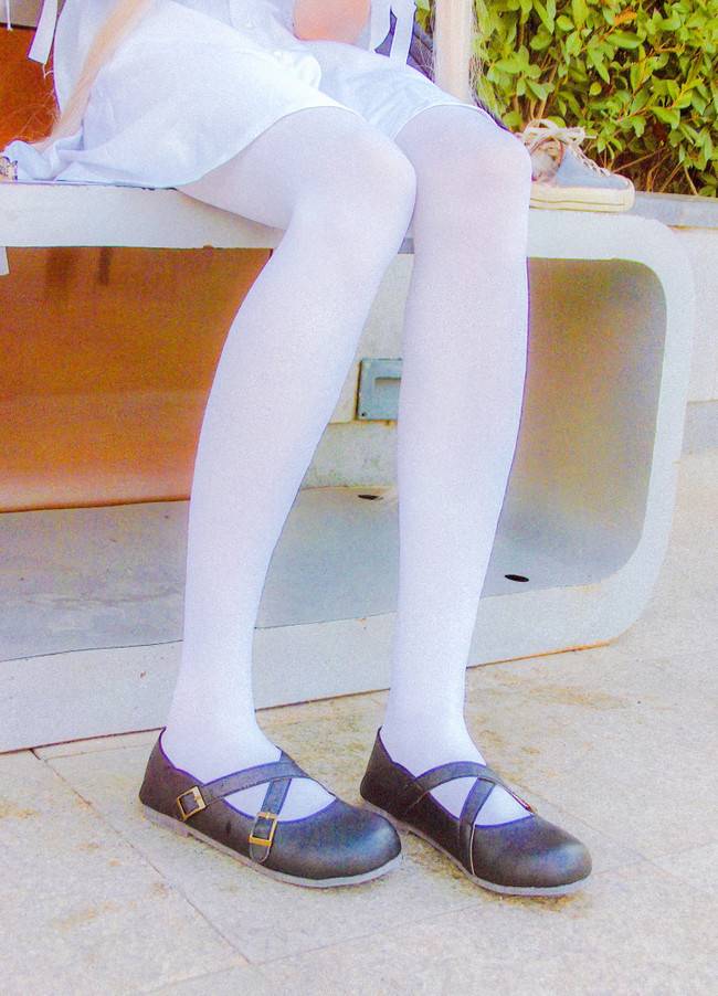 Cosplay福利/缘之空 春日野穹 萝莉白丝美腿 cos福利图片