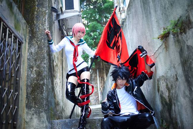 Cosplay福利/飞轮少年候鸟希姆 贫乳性感美腿cos福利图片