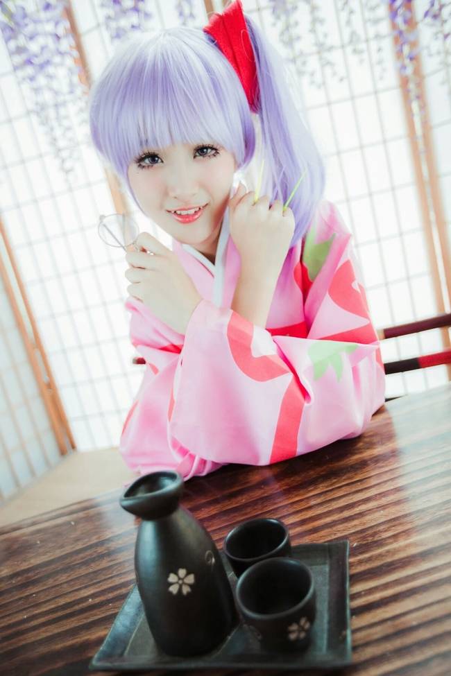 Cosplay福利/银魂猿飞菖蒲 白丝美腿cos福利图片 分趾丝袜