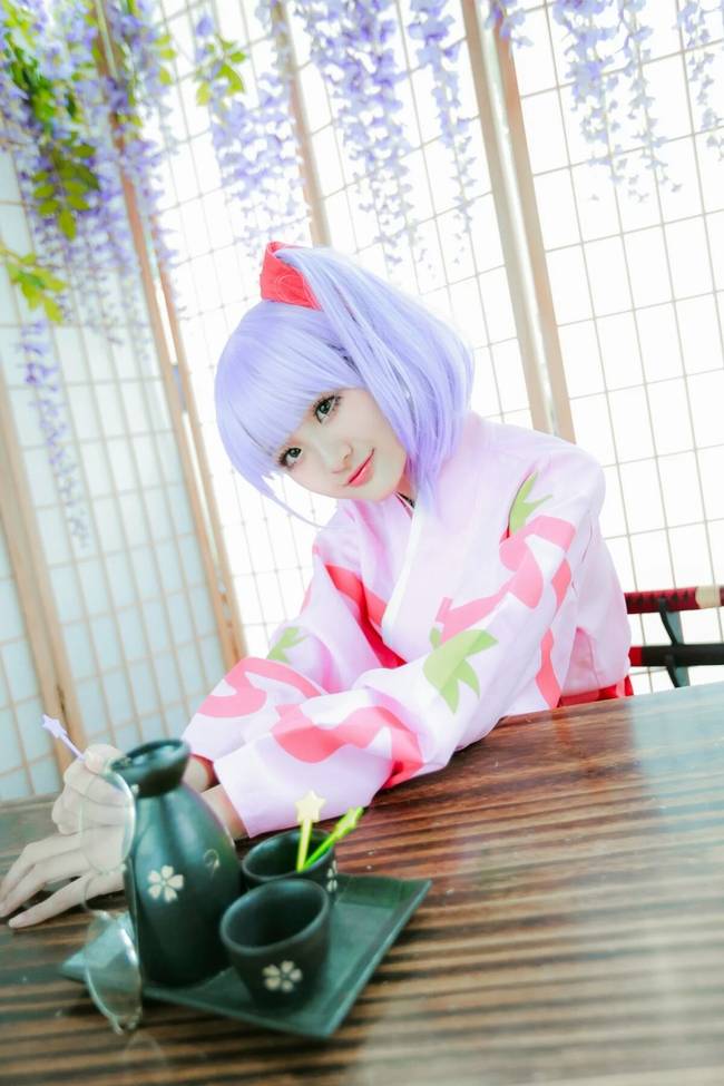 Cosplay福利/银魂猿飞菖蒲 白丝美腿cos福利图片 分趾丝袜